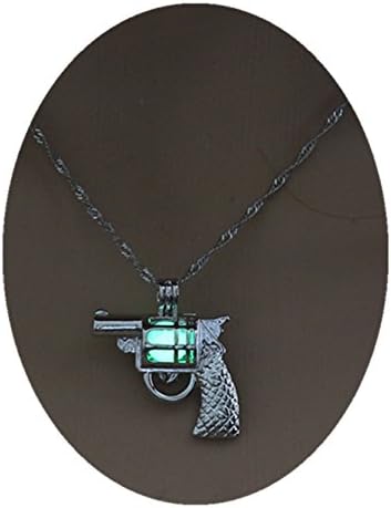 Glowing Pistol Necklace Country Gun Necklace country girl necklace revolver silver pistol necklace gunpowder necklace