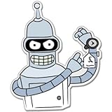 Futurama Bender Vynil Car Sticker Decal - Select Size