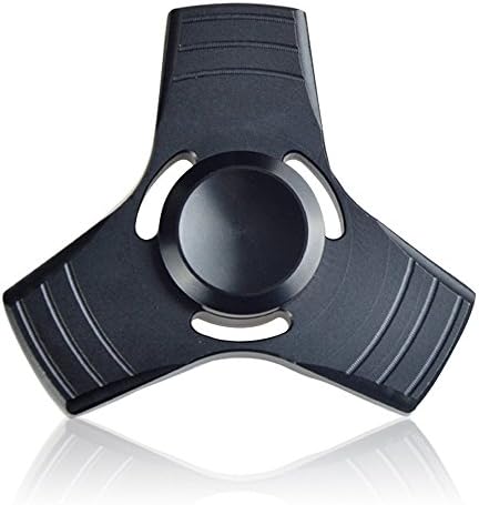 Visionland Spinner Fidget EDC ADHD Focus Toy Ultra Durable High Speed 1-5 Min Spins (Black-A)