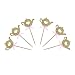 24 PCS Golden Glitter Teapot Cake Cupcake Toppers Picks for Tea Party Baby Shower Wedding Birthday Decorations primary