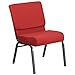 Flash Furniture HERCULES Series 21''W Stacking Church Chair in Crimson Fabric - Silver Vein Frame