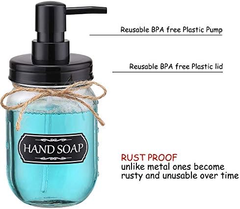 Rustic mason jar pump dispenser with a price range of $13.99 to $11.99.