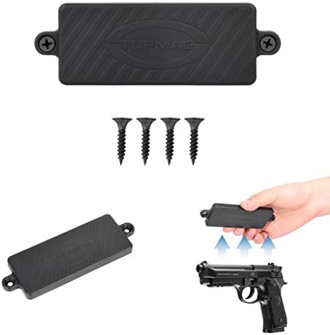 Magnetic Gun Mount, Firearm Accessory Holster For Vehicle &amp; Home, Powerful Rubber Coated 35 Lbs, Conceal Holder For Handgun, Revolver, Rifle, Shotgun, Pistol in your Car, Truck, Bedside or Desk TOPMAG