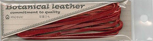 Fairy Tale Art Botanical leather cord flat leather cord 3mm width 815- Red