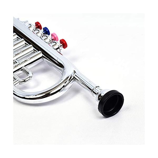 Bontempi-32-3831-4-Notes-Silver-Trumpet-37-cm-Multi-Color-38-cm Bontempi 32 3831 4 Notes Silver Trumpet, 37 cm, Multi-Color, 38 cm
