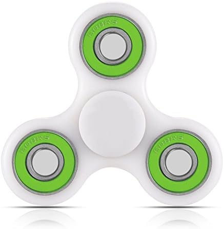TOMOMO Tri-Spinner Fidget Toy With Premium Hybrid Ceramic Bearing (White-green)