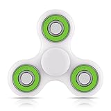 Toplay Fidget Spinner Toy Stress Reducer Ceramic Bearing - Perfect For ADD, ADHD, Anxiety, and Autism Adult Children (White-green)
