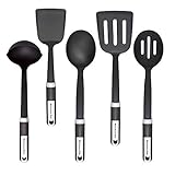 KitchenAid Gourmet 5-Piece Kitchen Tool Set, Black, 3.2 x 11.4 x 12.8 inches - KN468BXOBA