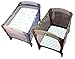 2 Pack 100% Organic Cotton Fitted Sheets for Pack 'n Play and Other Portable/Mini Cribs, Mint/Gray, Unisex for Boy or Girl, 2 Pack, Playard and Mattress