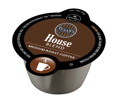 32 Count - Tully's House Blend Coffee Vue Cup For Keurig Vue Brewers