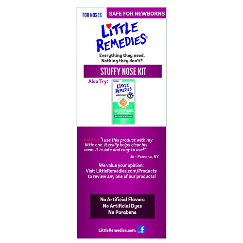 Little Remedies Stuffy Nose Kit | Saline Spray/Drops & Aspirator | 0.5 FL OZ