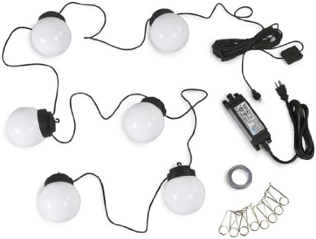 Patio Living Concepts6 Globe Umbrella Light, White
