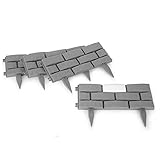 Collections Etc Solar Garden Stone Look Border Stakes - Set of 4