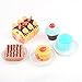 75Pcs Birthday Cake Pretend Play Food Toy Set, YIFAN Plastic Kitchen Cutting Toy for Kids Girls - Blue
