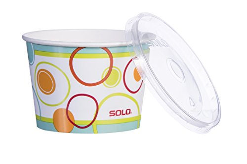 Solo Cup Company Solo Cup Paper Snack Bowl with Lid, 60 Count, 12 Oz - Thumbnail 2