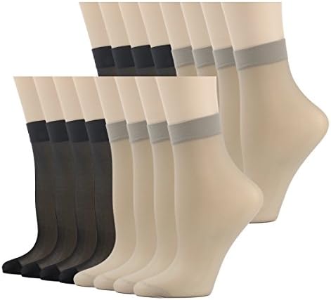 INCHER Women's Girl's Ankle High Short Socks Nylon Socks Tight Socks 4-20Pairs
