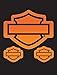 Chroma 28000 Orange Harley-Davidson Bar and Shield Emblem Reflective Decal
