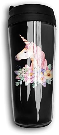 Waterhake Coffee Mug, Unicorn Decaf Mountain Outdoor Coffee Mug Carry Hand Cup Reusable Plastic Curve Travel Mug Coffee Tumbler For Women Men Kids Teens Adults