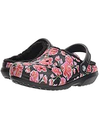 Zapatillas de mujer con forro de flores, grafito II para interiores, cálidas y con fuzzy