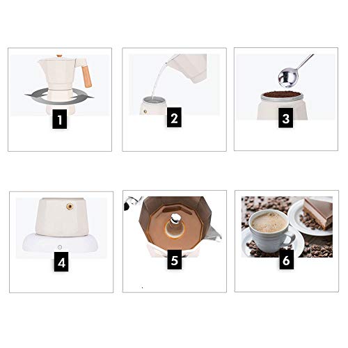 MYYINGELE Kaffeemaschine Aluminiumlegierung Mokka Espresso Perkolator Kanne Espressokocher Moka Pot 3 Tasse/6 Tasse/9… – Bild 6