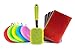 LuxeUp Antibacterial Silicone Scrubber Sponge & Brush Set | Multipurpose Soft Food Grade Non Stick Dish Cleaning Kitchen Fruit and Vegetable | Dishwashing Scrubber Antimicrobial Material (Round)