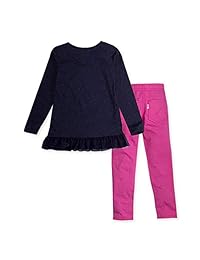 Levi's - Conjunto de camiseta y leggings de manga larga para niña