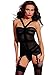 Dreamgirl Women's Futuristic Fantasy Bandage Style Teddy, Black, Medium