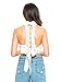 Joeoy Women's White Floral High Neck Hollow Out Lace Backless Crop Top-M
