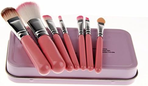 Mini Style! Limited Edition!!! 10cm PINK 7pcs Cute Kitty Makeup Brush Sets 2016 Hot SALE (Pink with case)