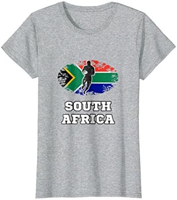 Womens Distressed South Africa Springboks Rugby Pride T Shirt Medium Heather Grey