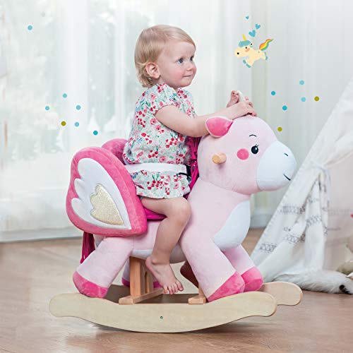 1 Wooden+Rocking+Unicorn+Rocker+Stuffed