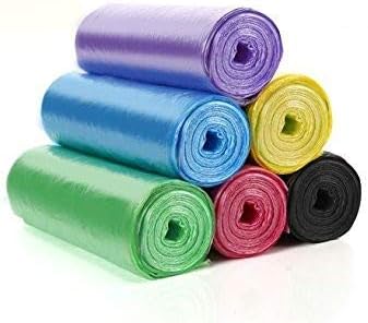 Cy3Lf 2 Gallon Small Trash Bags, Colored, 180 Counts/ 6 Rolls