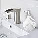 Luxspire Hand Soap Dispenser, 15.2 oz Marble Hand Lotion Bottle, Stainless Steel Pump Lotion Container, Refillable Liquid Hand Soap Jar, Resin Shower Dispensers for Bathroom, Kitchen, Marble White