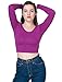 American Apparel Women Cotton Spandex Jersey Long Sleeve Crop Top