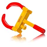 Goplus Heavy Duty Trailer Lock Wheel Clamp, Adjustable Anti-Theft Tire Lock 5.3-lb Boot for Car Truck RV Boat Trailer Automotive Golf Carts w/Three Keys