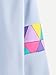 ROMWE Women's Top Long Sleeve Color Block Paper Airplane Graphic Print Patchwork Trim Tee Shirt Sweatshirt,Blue,XXL=US L