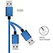 Mribo 3pcs 6FT 8Pin Lightning Cable Nylon Braided Extra Long USB Cord Charging Cable for iphone 6s, 6s plus, 6plus, 6,5s 5c 5,iPad Mini, Air,iPad5,iPod on iOS9.(Blue).