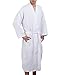 Waffle Weave Robe Kimono Spa Bathrobe Made in Turkey (White, One Size)