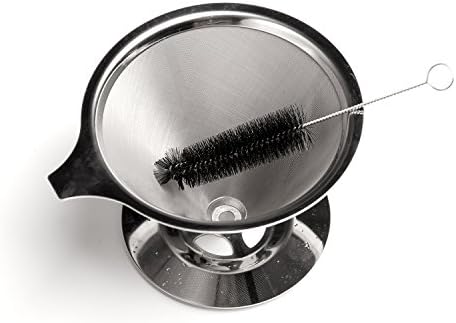 Sobike Paperless Coffee Dripper - Genuine Stainless Steel Environmentally Friendly Reusable Handmade Coffee Filters