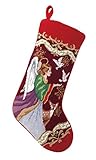 Peking Handicraft 31SJM4508MC Christmas Angel Needlepoint Stocking, 11 x 18