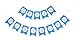 Happy Birthday Banner For A Boy With Set of 6 Large 8 inches Tissue Paper Pom Pom Balls - Blue Polka Dot Birthday Banner - New Designed Birthday Bunting Decorations Kit and Party Supplies For Kids