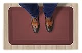 A2S Protection Anti Fatigue Comfort floor Mat 20" X 34" X 0.85" Extra Thick & Smooth for Luxurious Comfort Standing - For Office Kitchen Bathroom or Workstations (King Burgundy)