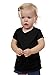 Kavio! Unisex Infants V Neck Short Sleeve Black 24M