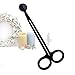 Wishlink 7 Inch Black Stainless Steel Candle Wick Trimmer Scissor Cutter Snuffer
