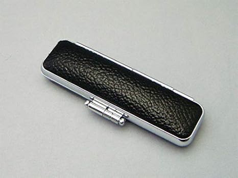 Amazon 印鑑ケース はんこケース 高級 黒もみ皮ブラック 15mm用