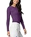 Adar Womens Comfort Long Sleeve T-Shirt Underscrub Tee - 2900 - Heather Eggplant - XL