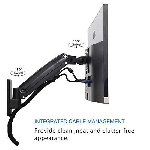 NB North Bayou Monitor Wall Mount LED & LCD TV Mount Gas Strut Arm Fits 27"- 45" Computer Monitors or TV from 6.6lbs to 28.6 lbs - Thumbnail 2