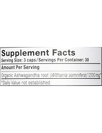 Oregon's Wild Harvest Ashwagandha Suplementos de hierbas no transgénicas, 706195000909, 1