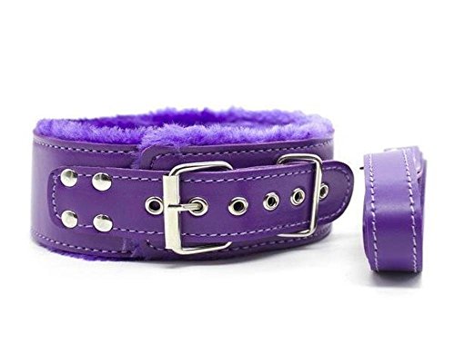 Premium Furry Purple Collar & Leash for Adults – Restraints for Sex