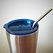Blue Replacement Lid with Slider Closure for Yeti Rambler, RTIC Tumblers - Works Perfect with Straws ( Tumbler not included)